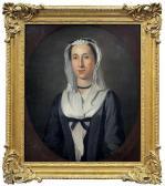 DE NUNE Peter,Portrait of Margaret Oswald, Mrs. Baird,1747,Clars Auction Gallery US 2010-08-08