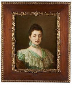 de OJEDA Y SILES Manuel 1835-1904,Retrato de figura feminina,Palacio do Correio Velho PT 2016-07-20