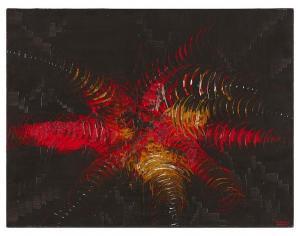 de Oliveira Jorge 1959,Composition abstraite sur fond noir,Tradart Deauville FR 2019-11-03