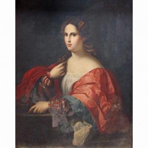 De PALMA IL VECCHIO Jacopo Negreto,Portrait of a Lady (La Bella),1520,William Doyle 2016-01-27