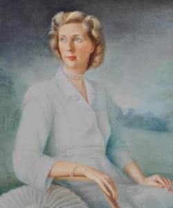 DE PAOLI A,Three-quarter length portrait of a lady,1954,Burstow and Hewett GB 2011-12-14
