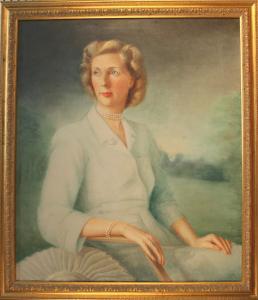 DE PAOLI A,Three-quarter Length Portrait of a Lady seated wit,1954,Tooveys Auction GB 2011-03-22