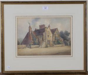 de PARIS George,View of Wings Place, Ditchling, Anne of Cleve's Ho,1851,Tooveys Auction 2020-10-28