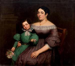 DE PAULA ESCRIBANO FRANCISCO 1820-1900,Madre e hijo,1840,Duran Subastas ES 2017-06-21