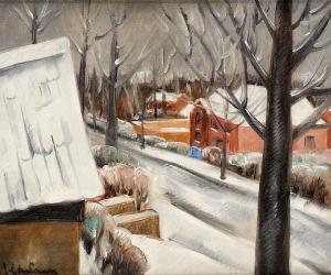 de PAUW Jef 1894-1947,Ruelle sous la neige,Horta BE 2019-10-14