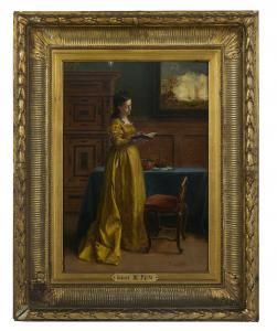 de PAUW Robert 1842-1914,Interior with Woman Reading,New Orleans Auction US 2020-09-26
