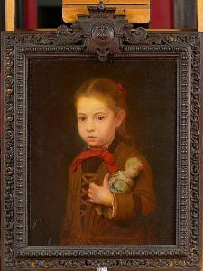 de PAUW Robert 1842-1914,Jeune fille à la poupée,VanDerKindere BE 2017-12-12