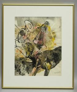 DE PAUW VICTOR 1902-1971,BULLFIGHT- ALL GOLD AND SILVER AND BLOOD,1962,Potomack US 2011-06-11