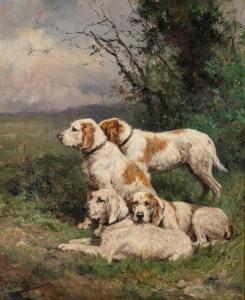 de PENNE Olivier Charles 1831-1897,Hunting Dogs at Rest,William Doyle US 2024-04-16