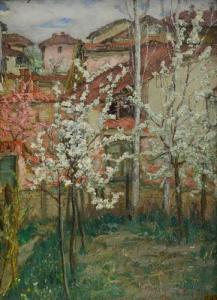 DE PETRIS Giovanni 1890-1940,Mandorli in fiore in una giornata grigia,1920,Meeting Art IT 2020-12-12