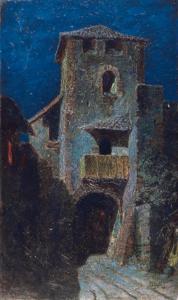 de PICTOR Marius M. Maria 1852-1924,Effetto di luna sulle antiche architetture,Christie's 1999-11-30