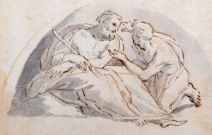 de PIETRI Pietro Antonio,Studio di figura allegorica femminile con putto; p,Finarte 2022-05-31
