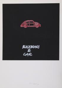 De POLI Fabio 1947,Blackboard & car,1976,Capitolium Art Casa d'Aste IT 2023-10-30