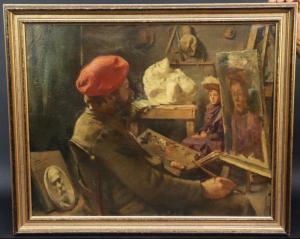 DE POOTER JOS 1867,Autoportrait à l'atelier,1891,Auxerre Enchères FR 2021-09-05