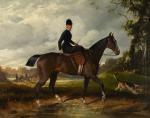 de PRADES Alfred Frank,A huntswoman riding side saddle,Bellmans Fine Art Auctioneers 2023-09-05