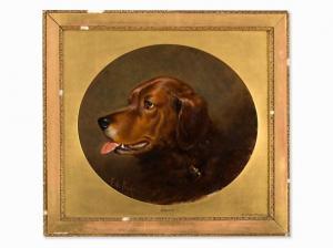 de PRADES Alfred Frank 1820-1890,Dog Portrait,1879,Auctionata DE 2015-05-18