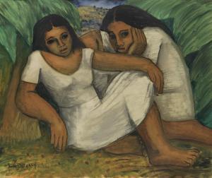 DE PREY Juan 1906-1962,Dos Mujeres,Swann Galleries US 2018-09-20