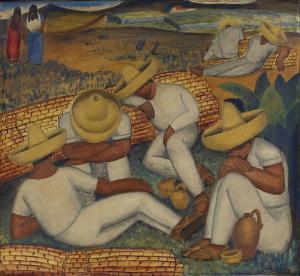 DE PREY Juan 1906-1962,Hombres con Sombreros,Swann Galleries US 2018-09-20