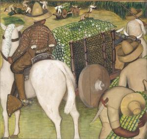 DE PREY Juan 1906-1962,Hombres Trabajando en un Campo,Swann Galleries US 2019-05-02