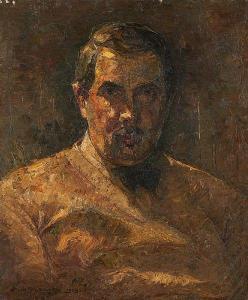 de RAKOWSKY Mecislas 1887-1947,Portrait de l'artiste,1929,Horta BE 2022-11-14
