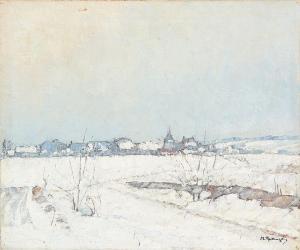 de RAKOWSKY Mecislas 1887-1947,Tranquillité hivernale,Horta BE 2022-11-14