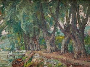 de RAKOWSKY Mecislas 1887-1947,Vue de Lustin,Horta BE 2022-11-14