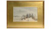 de RANITZ Sebastiaan Mattheus 1847-1917,A Winter Scene with Figures on a Co,1880,Anderson & Garland 2023-04-27