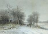 de RANITZ Sebastiaan Mattheus 1847-1917,Snow covered farm scene,Burstow and Hewett GB 2013-05-01