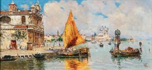 DE REYNA MANESCAU Antonio Maria 1859-1937,Venice, Architecture Capriccio with Sant,Palais Dorotheum 2023-10-24