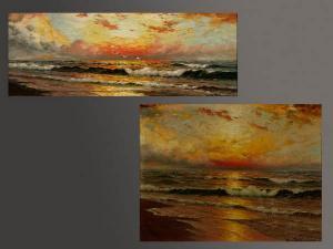de RIBCOWSKY Richard Dey 1880-1936,atmospheric coastals,John Moran Auctioneers US 2009-02-17