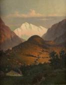 de RICHARDS Frederick Bourg,Home in the Mountains at Sunset,Clars Auction Gallery 2015-11-15