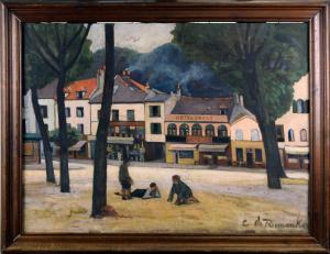de riemaecker 1900-1900,La Place du Parc à Sèvres,Galerie Moderne BE 2009-05-19