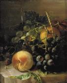 DE RIJK Anna Francisca,Still life with grapes, peaches and raspberries,Christie's 2008-11-18