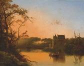 de RIJK Jacobus Augustinus 1831-1897,On the river by the castle,Christie's GB 2006-09-05