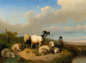 de RIJK James 1806-1882,Broad Landscape with a Herd of Sheep,Van Ham DE 2015-05-15