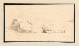 de RIQUER Alejandro 1856-1920,Nude of a woman,1899,Subastas Segre ES 2024-02-06