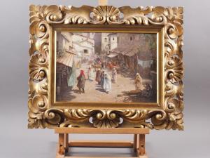 DE ROSIS RAMON 1890-1910,Middle Eastern market scene,Jones and Jacob GB 2022-08-10