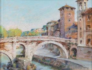 de ROSSI Angelo 1671-1715,Roma, il Ponte Fabricio all'Isola Tiberina,Finarte IT 2021-03-23