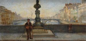 DE ROSSI Gustavo 1876-1945,SUONATORE SUL PONTE VECCHIO,Galleria Pananti Casa d'Aste IT 2009-11-07