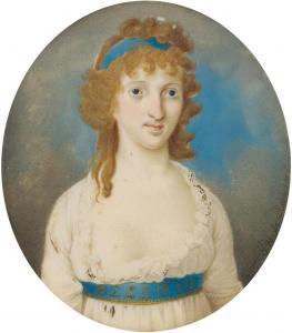 de ROSSI Pietro 1761-1831,Miniature portrait of a lady,1796,Galerie Koller CH 2023-03-30