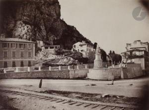 DE ROSTAING Henri Charles Emmanuel 1824-1885,Chemin du port à Nice,1860,Ader FR 2021-06-23