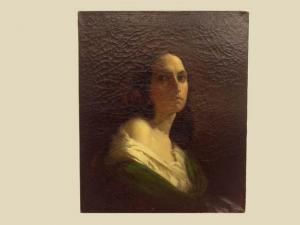 DE RUDDER Louis Henri 1807-1876,Portrait de jeune femme,Hotel des ventes Giraudeau FR 2009-06-08