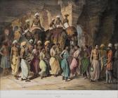 DE RUDDER Louis Henri 1807-1876,Procession réligieuse dans les galeries du co,1850,Saffronart India 2025-08-06