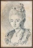 de SAINT AUBIN Augustin 1736-1807,Portrait de femme,Beaussant-Lefèvre FR 2014-05-16