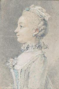 de SAINT AUBIN Augustin 1736-1807,Portrait de jeune femme vue de profil,Beaussant-Lefèvre 2019-02-22