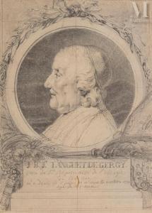 de SAINT AUBIN Augustin 1736-1807,Portrait présumé de profil gauche de Languet de,Millon & Associés 2024-02-08