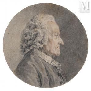 de SAINT AUBIN Augustin 1736-1807,Une paire de portraits : monsieur François,1770,Millon & Associés 2024-03-21