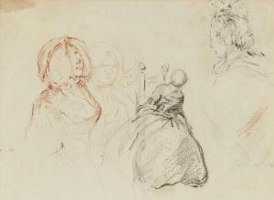 de SAINT AUBIN Gabriel 1724-1780,Figure sketches,Rosebery's GB 2023-03-29