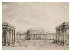 de SAINT AUBIN Gabriel 1724-1780,Outside the Colisée, Paris,1772,Sotheby's GB 2023-01-25