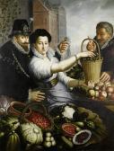 de SAIVE Jean Baptiste II,A fruit and vegetable market scene with an elegant,Bonhams 2011-07-06